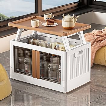 和　BOX テーブルにも！ Amazon.co.jp: 収納ボックス 収納ケース 95L大容量 キャンプ